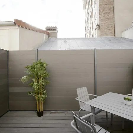 In A Designer With Private Terrace Apartment Paris